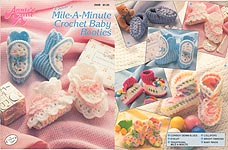 Annie's Attic Mile-A-Minute Crochet Baby Booties