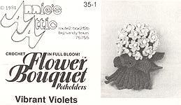 Annie's Attic Flower Bouquet Pot Holders: Vibrant Violets