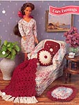 Annies Fashion Doll Crochet Club: Cozy Evenings Chaise Lounge, Pillows, & Afghan