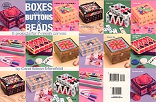 ASN Plastic Canvas Boxes with Buttons & Beads