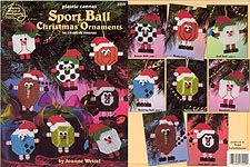 ASN Plastic Canvas Sport Ball Christmas Ornaments