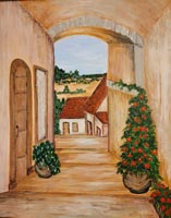 Two doorways - one leading out, and one leading in