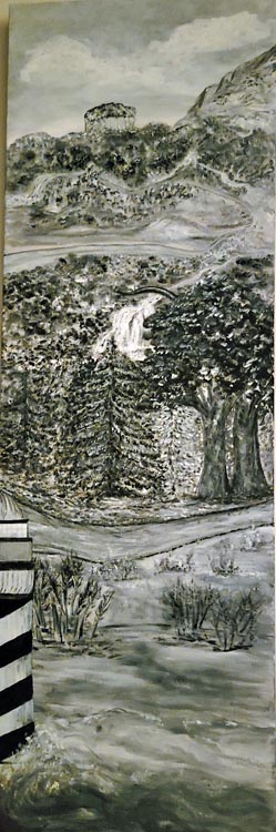 Landscape panel in black and white