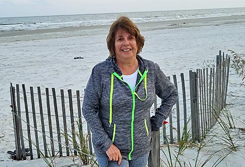 Wil Emerson enjoying a walk on the beach.